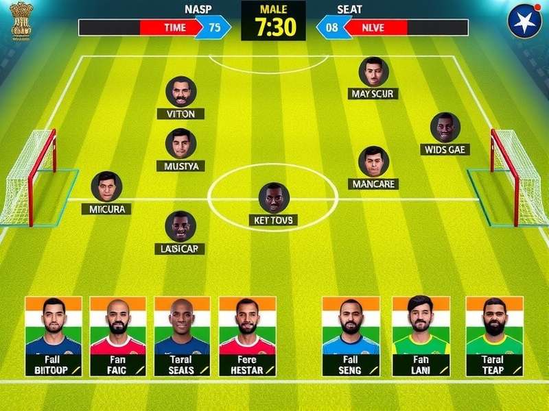 Tamil Combat Footballer gameplay screenshot showing football action